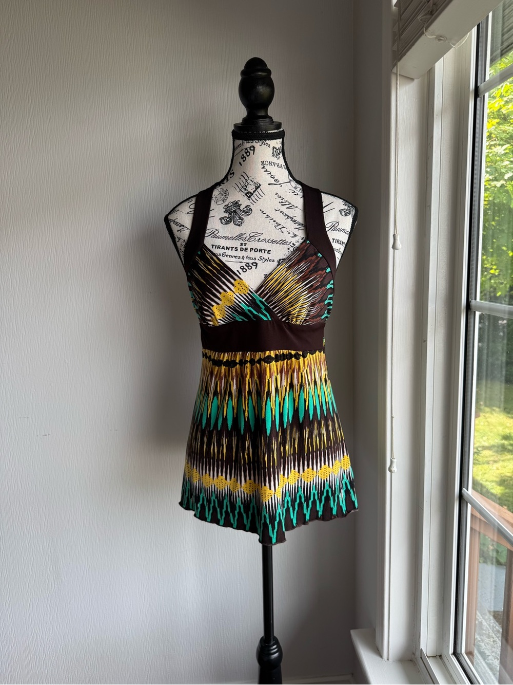 Byer California Multicolor Tie back Y2K vintage tank top
